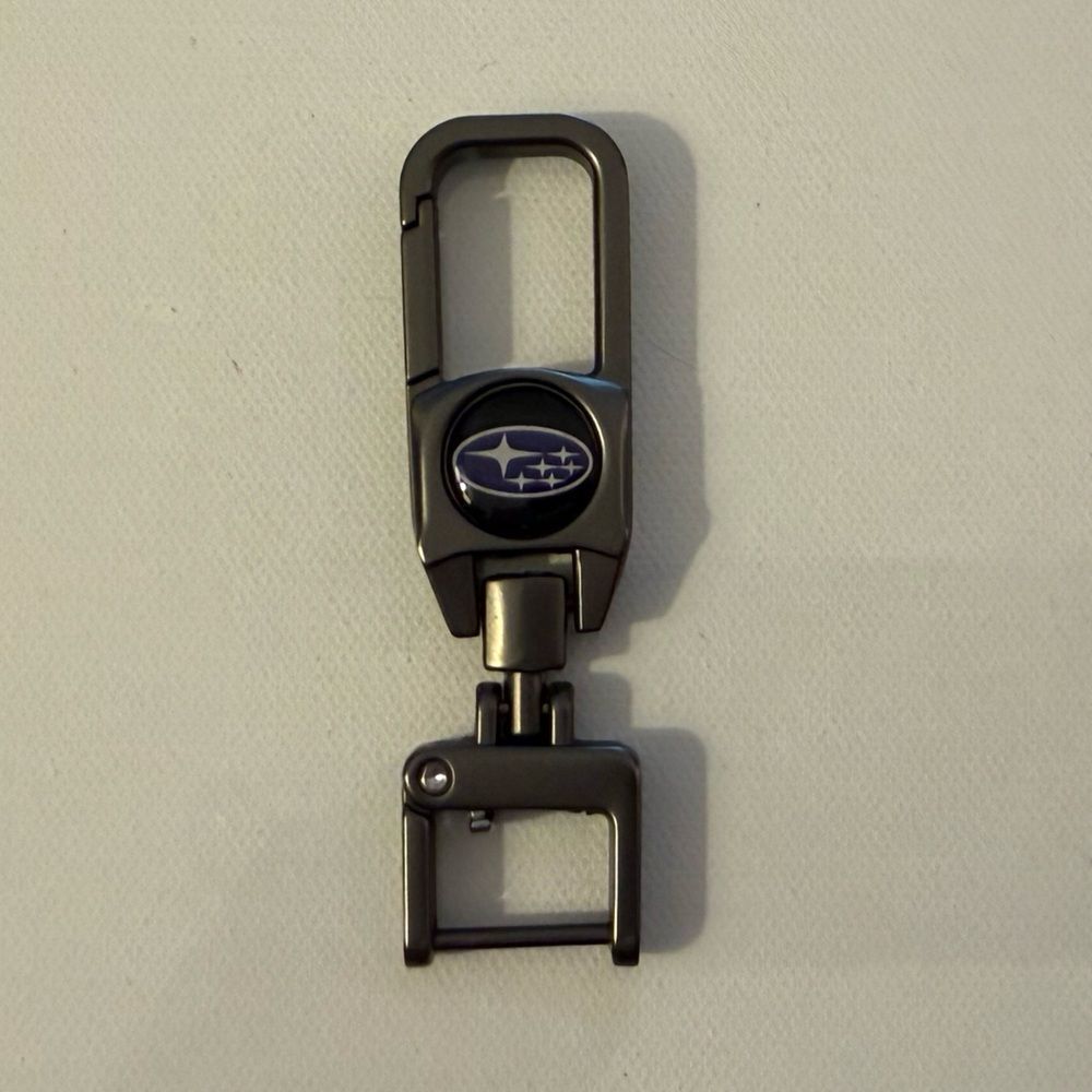 Subaru Key Fob Keychain in Metal with Logo NWT